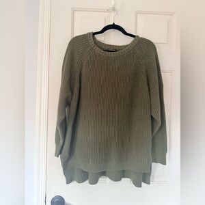 Express Olive Women's Crew Neck Sweater